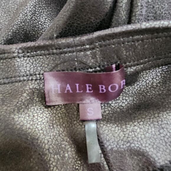 Hale Bob Flare Faux Suede Pants Black Size Small Pull On - Picture 5 of 8